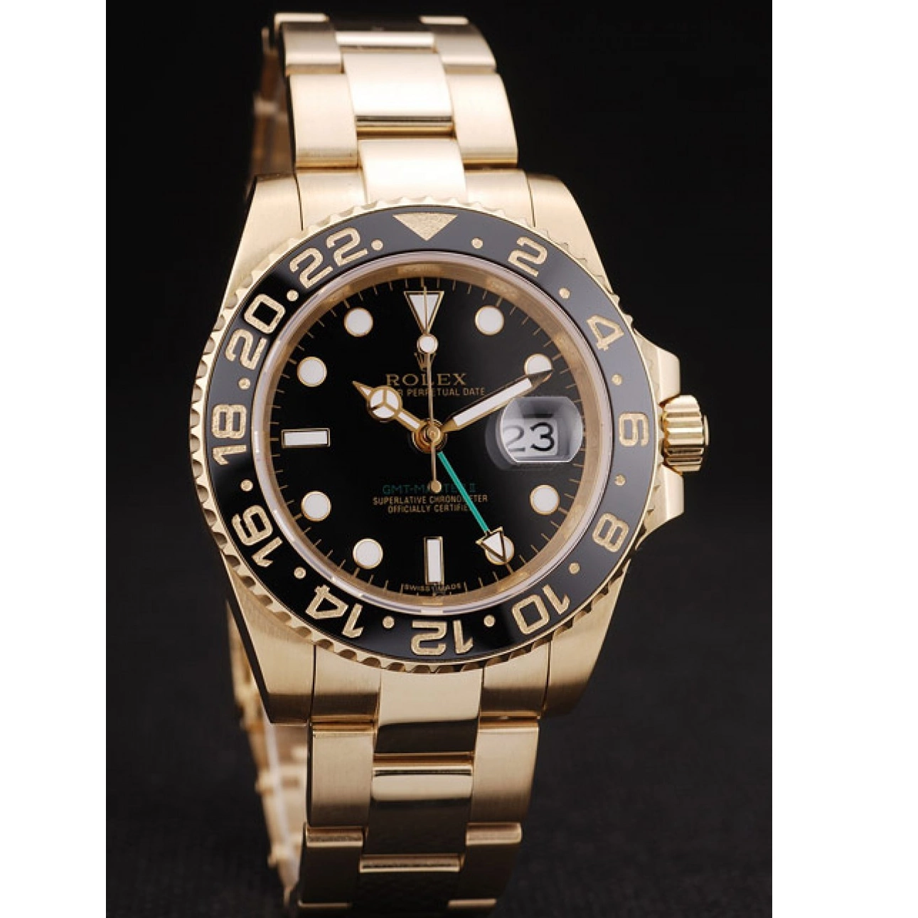 Best AAA Replica Sites II Black GMT Dial Rolex 98228 Black Master Ceramic Bezel 0717